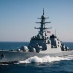 HMS Dragon Royal Navy destroyer sailing Mediterranean waters near Cyprus