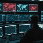 UAE military personnel monitoring drone interception on radar screens