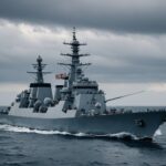 HMS Dragon Type 45 destroyer sailing through Mediterranean waters toward Cyprus